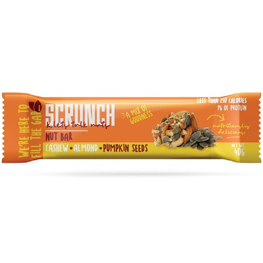[6224010124110] Scrunch Cashew, Almond, and Pumpkin Seed - Bar - 40g