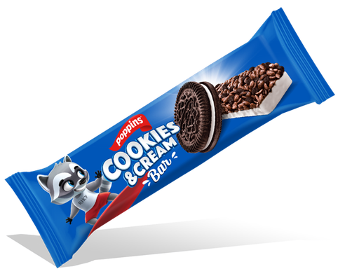 [5281128602290] Poppins Cookies & Cream Bar 18g