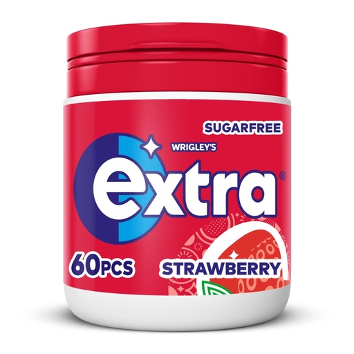 [4009900541862] Extra Gum Strawberry Flavor - Sugar Free Bottle 60pcs