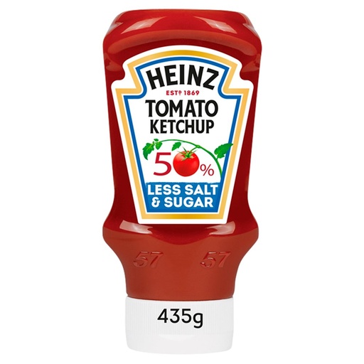 [50457656] Heinz Tomato Ketchup 50% Less Sugar & Salt 435g