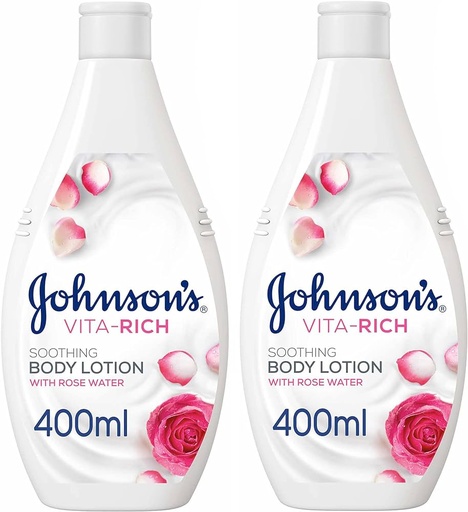 [3574661094021] Johnsons Vita Rich Smoothing Body Lotion, Rose Water 400ml