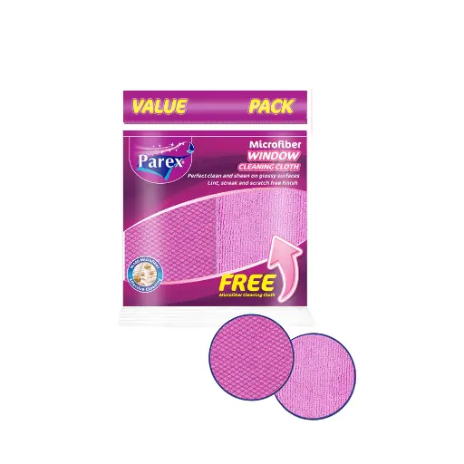 [8699971790786] PAREX MICROFIBER WINDOW CLEANING CLOTH 2pcs