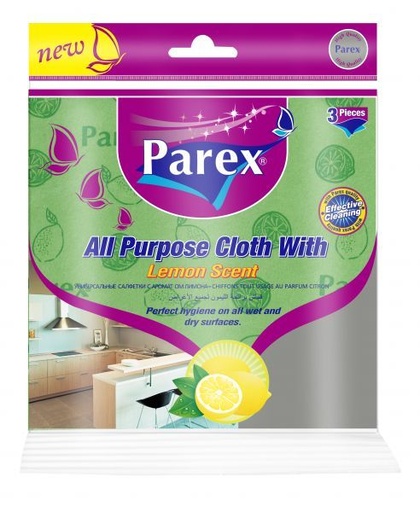 [8699971791189] Parex All Purpose Cloths With Lemon Scented, 3 Pieces
