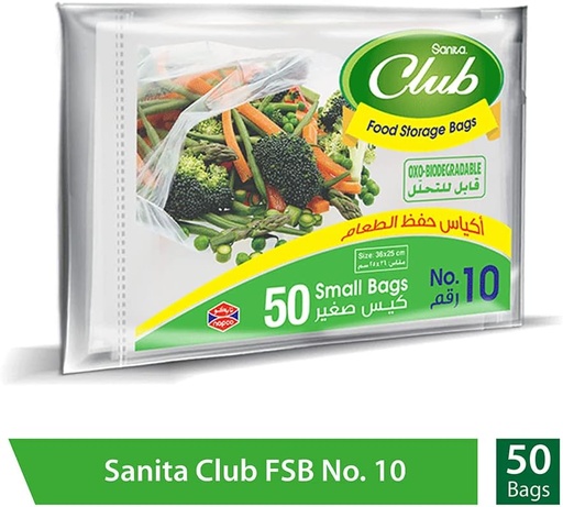 [6281017298015] Sanita Club No.10 Food Storage Bags 50-Pieces, Small Size