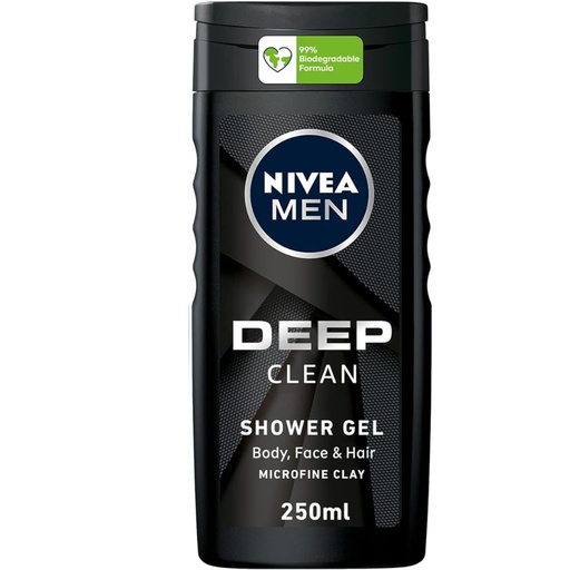 [4005900522023] NIVEA Shower Gel DEEP Micro-Fine Clay, Woody Scent 250ml