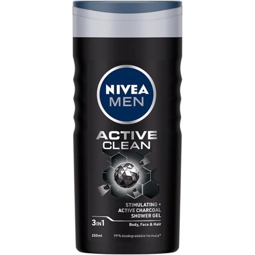 [4005900326683] NIVEA Shower Gel Active Clean Shower Gel, 250ml