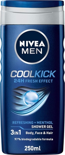 [4005808196746] NIVEA Shower Gel Cool Kick 24h Fresh 250ml