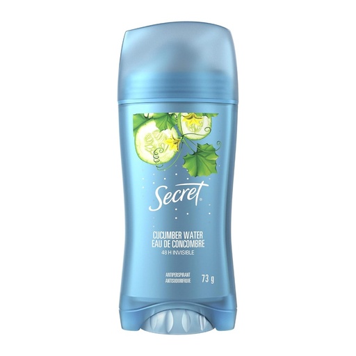 [037000500063] Secret Deodorant Solid Crisp Cucumber Antiperspirant 73g