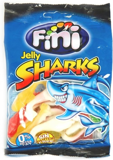 [8410525116834] Fini Jelly Sharks - Gluten Free  100g pack