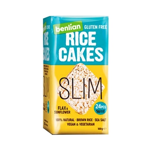 [8606018701162] Benlian Slim Rice Cakes With Flax & Sunflower Seeds 100g 