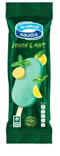 [6281039563016] Saudia Lemon & Mint Ice Cream Stick, 80ml
