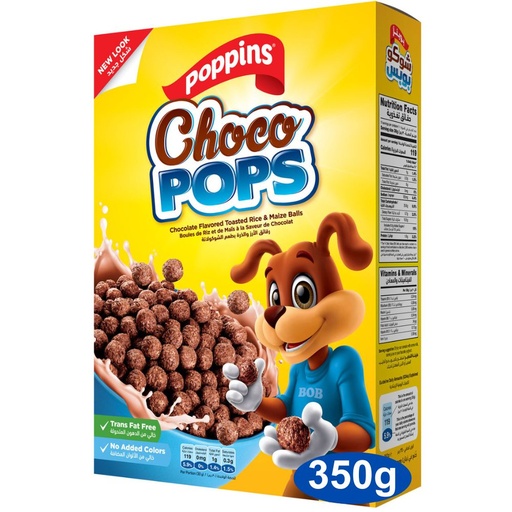 [5281128604386] Poppins Choco Pops 350g