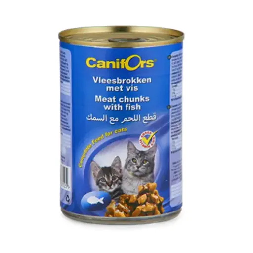 [8719689033125] Canifors Cat Food Meat Chunks With Fish 410g 