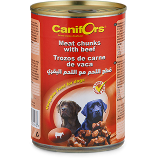 [8719689033163] Canifors Dog Food Meat Chunks With Beef 410g 