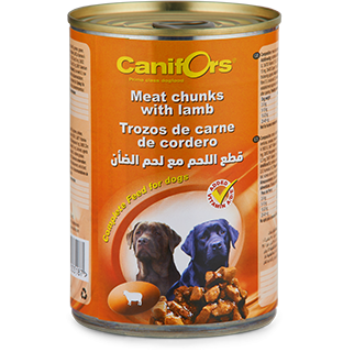 [8719689033187] Canifors Dog Food Meat Chunks With Lamb 410g 