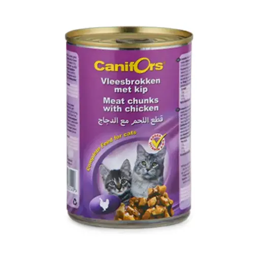 [8719689033170] Canifors Dog Food Meat Chunks With Chicken 410g 