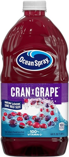 [031200220073] Ocean Spray Juice, cranberry grape, 1.89L 