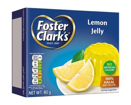 [5352101841217] FOSTER CLARK JELLY LEMON 85G 