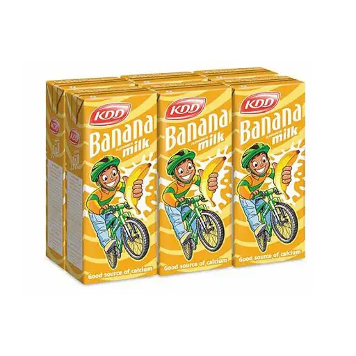 [6271002121268] KDD Milk Banana 180ml x 6 Pieces