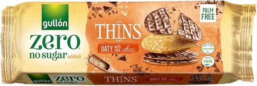 [8410376064445] Gullon No Added Sugar Thins Oat with Milk Chocolate 150g