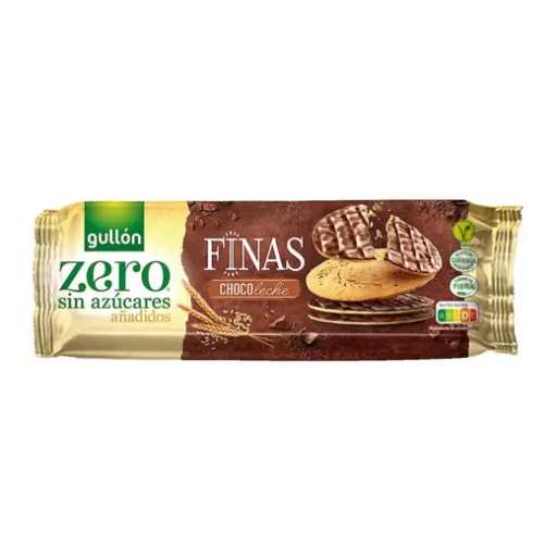 [8410376064438] Gullon No Added Sugar Thins Milk Chocolate 150g