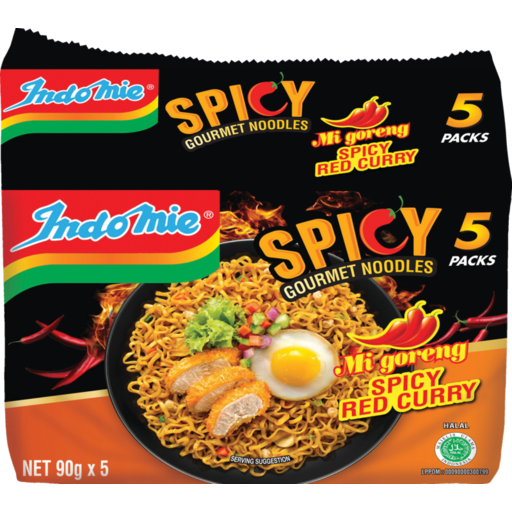 [8994963002732] Indomie Hot Spicy Chicken Fried Noodles 5pcs 5 x 70g