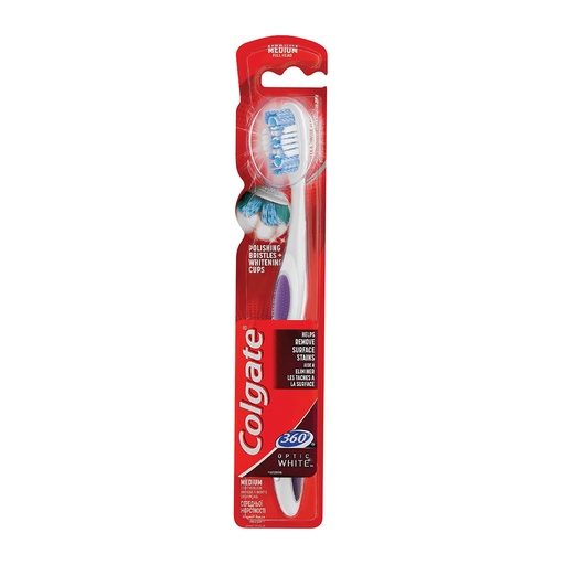 [6001067017332] Colgate 360 Max White One Teeth Whitening Medium Manual Toothbrush