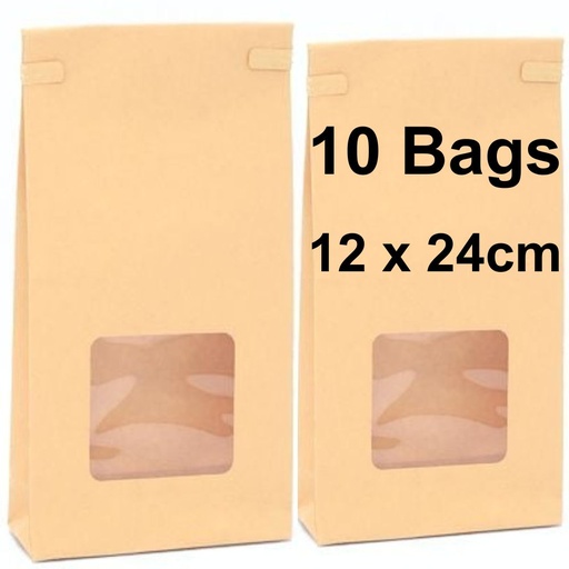 [1111002] Kraft Paper Bag 12*24cm - 10 Bags