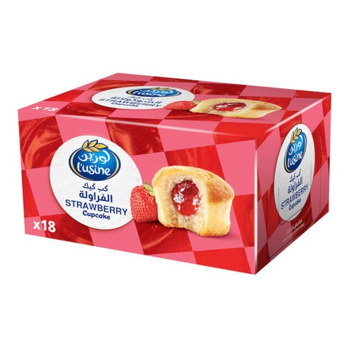 [6281007044073] Lusine Cupcake Strawberry 30g x 18pcs