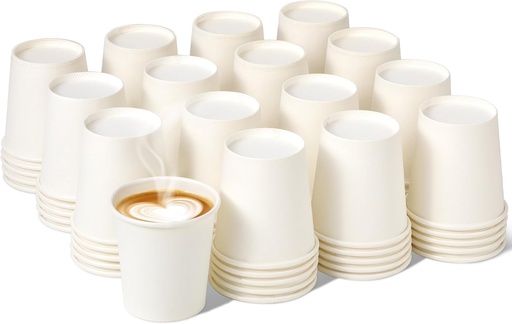 [6253012613339] Coffee Paper Cups - White 3oz = 88ml - 150ct