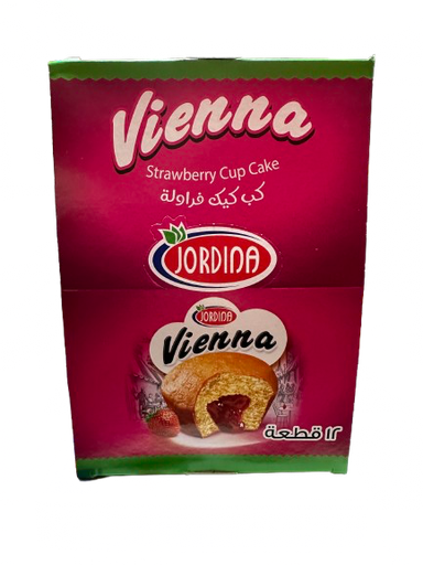 [6253002401267] Jordina Vienna Strawberry Cup Cake 12 pcs