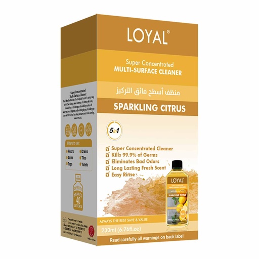 [6253339113895] Loyal Super Concentrated Multi Cleaner Sparkling Citrus 200ml 