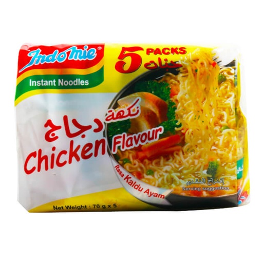 [5285000390640] Indomie Instant Noodles With Chicken Flavor 5 x 80g