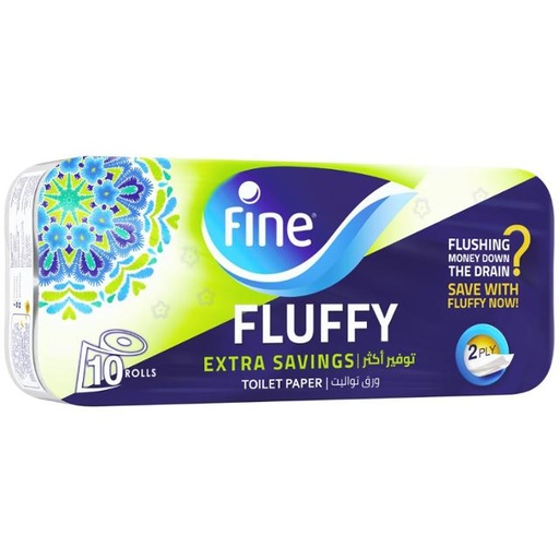 [6251001222074] Fine  Fluffy - Toilet Paper  Pack of 10 rolls