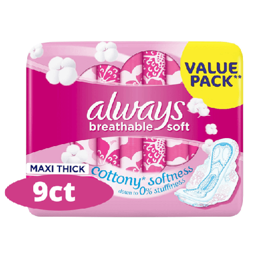 [8700216220811] Always Maxi Thick Large Sanitary Pads With Wings 8ct
