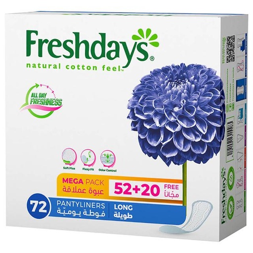 [5281001315583] Freshdays Daily Liners Long Scented 52+20 Pads FREE