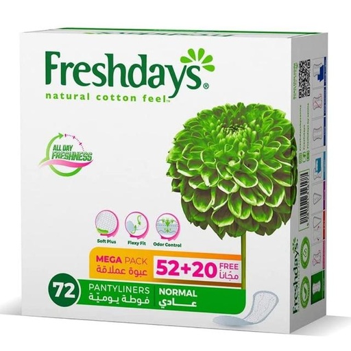 [5281001316177] Freshdays Daily Liners Normal 52+20 Pads FREE