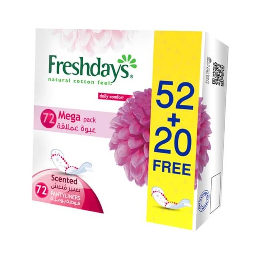 [5281001316184] Freshdays Daily Liners Normal Scented 52+20 Pads FREE